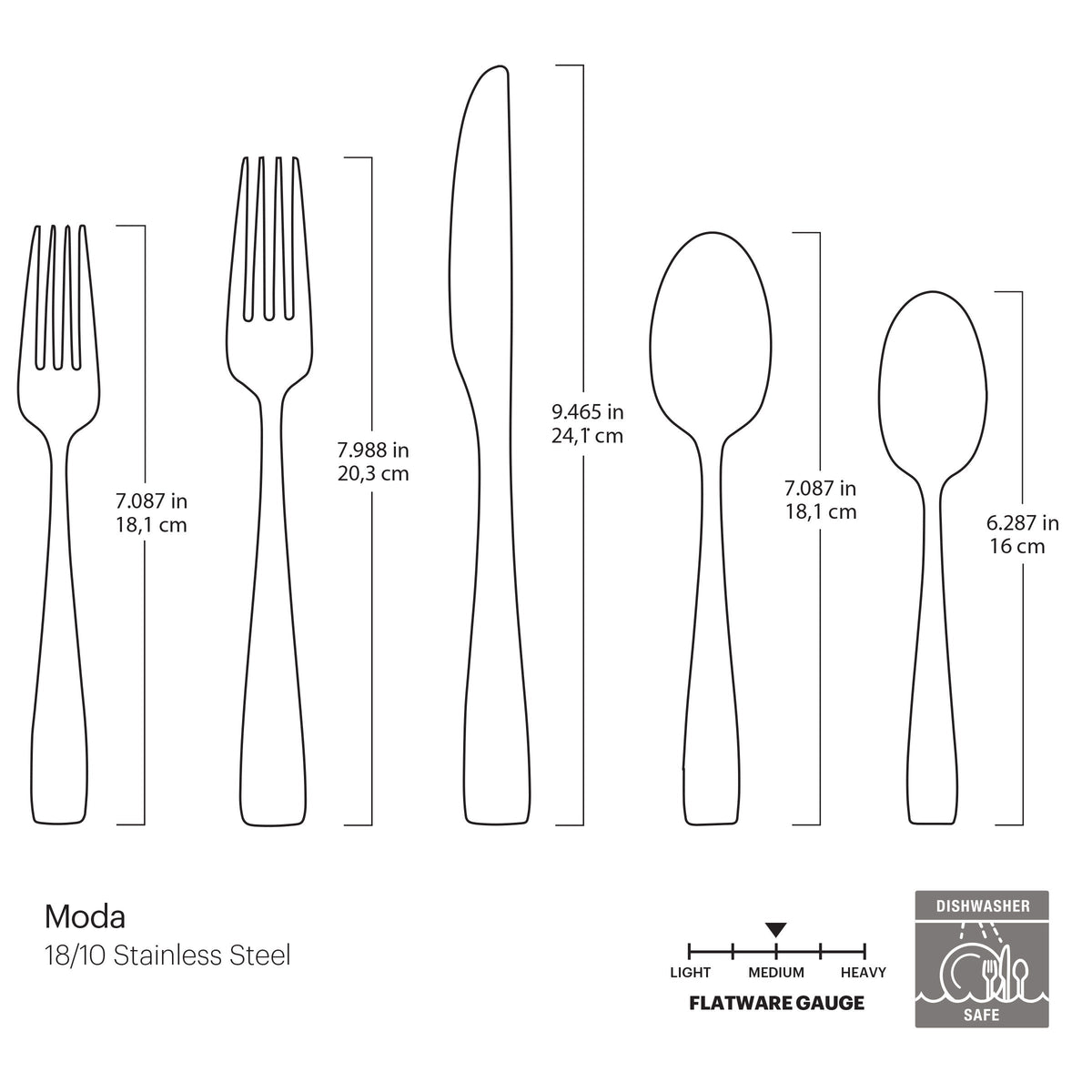 Moda Gold Satin 20-Piece Flatware Set