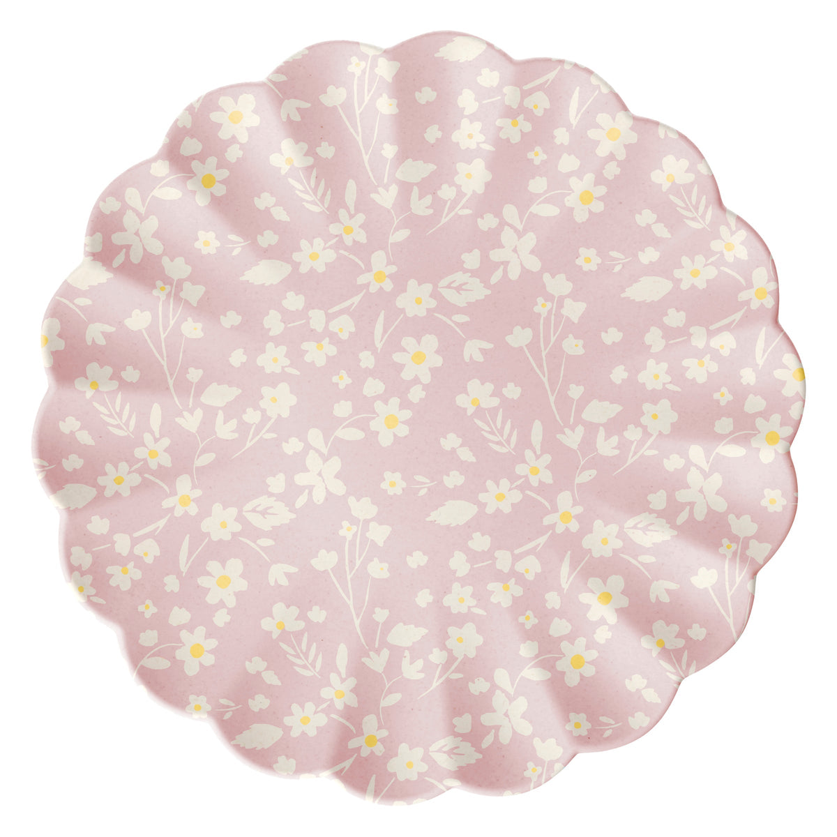 Floral Assorted Bamboo Large Plates, Set of 6