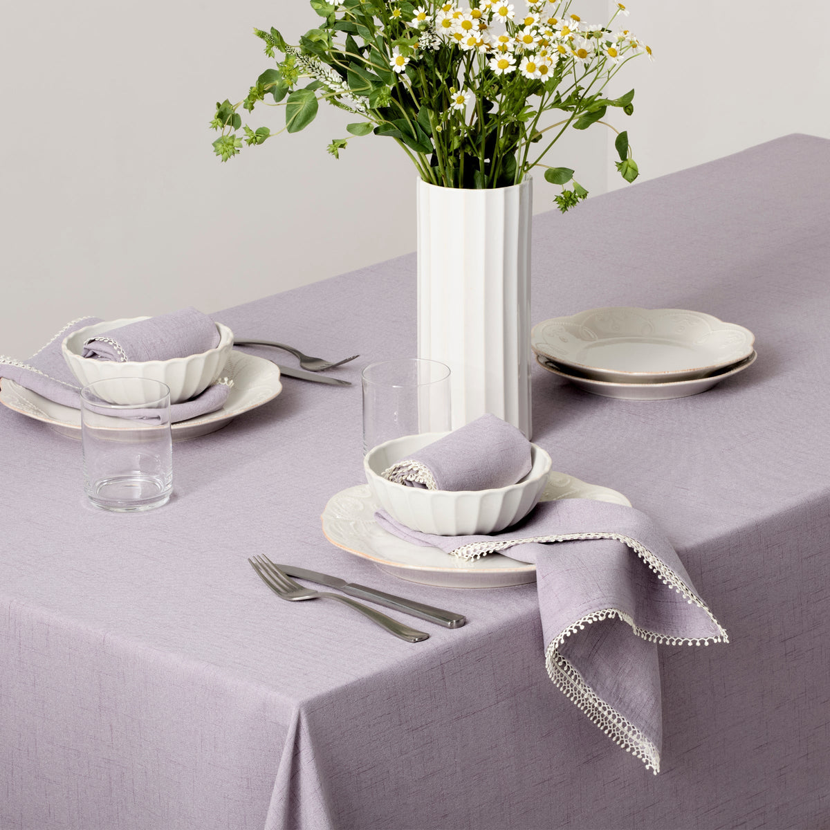 French Perle Violet 60x84 Tablecloth