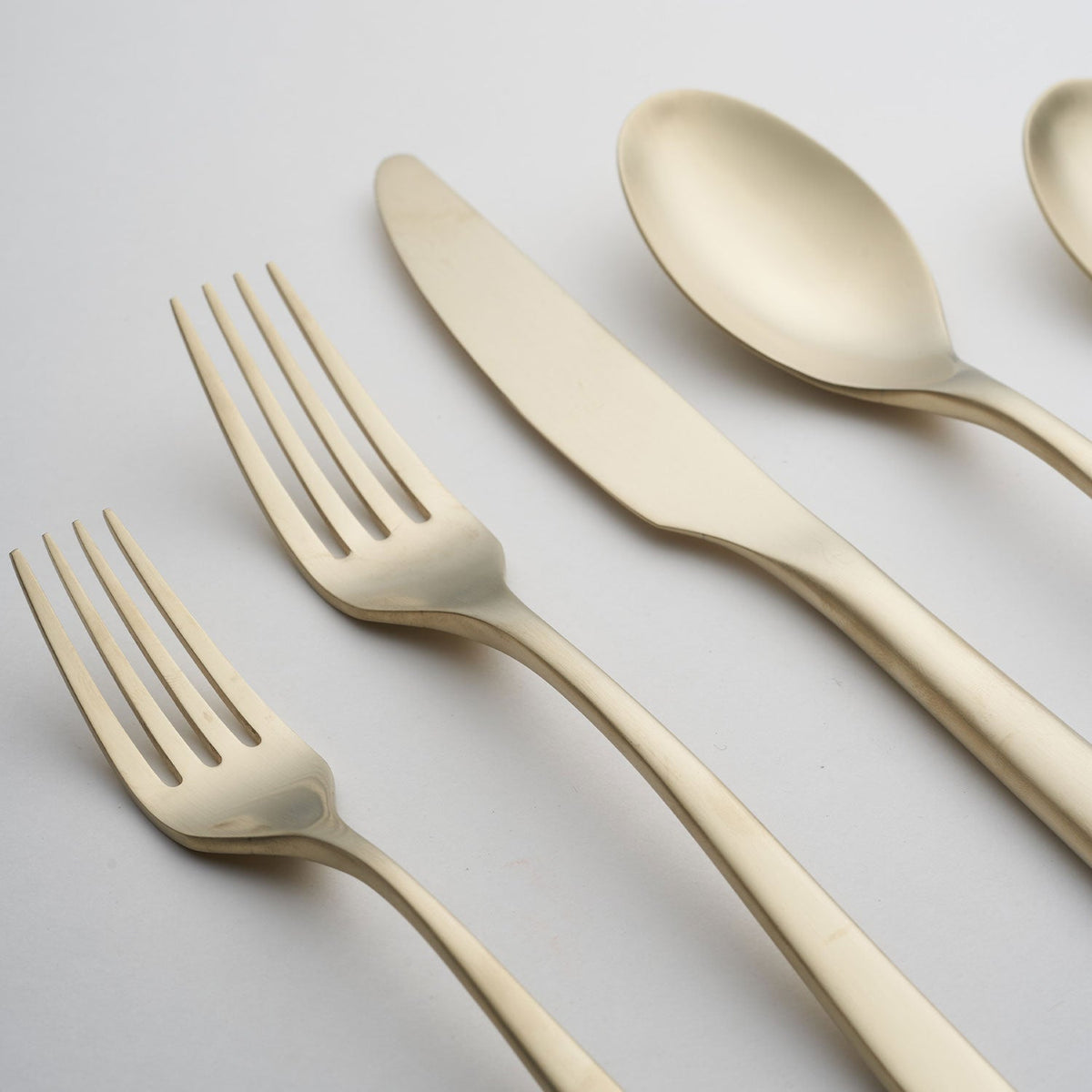 Averie Champagne Satin 20-Piece Flatware Set