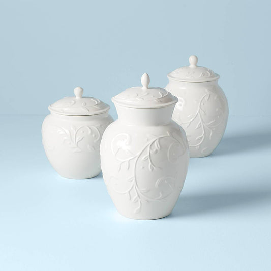 Opal Innocence Carved 3-Piece Canister Set