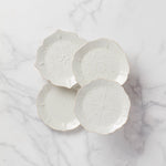 French Perle White 4-Piece Dessert Set