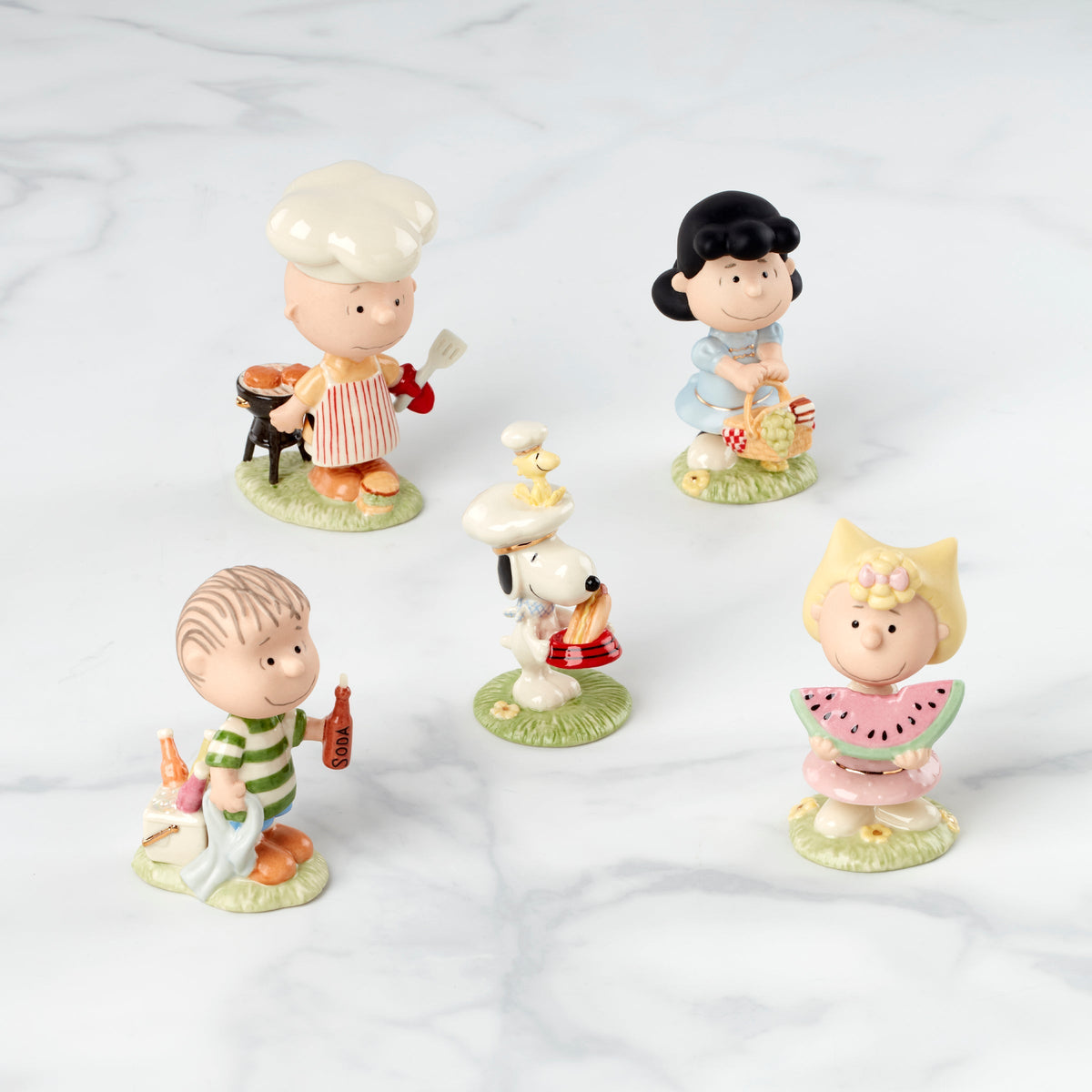 Peanuts Barbecue 5-Piece Figurine Set