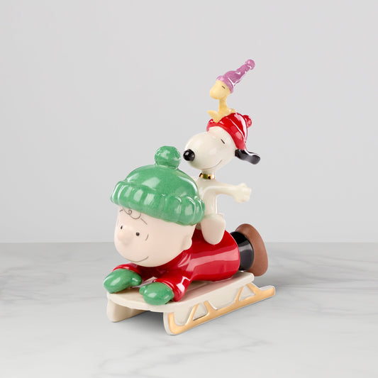 Snoopy Sledding Adventure Figurine