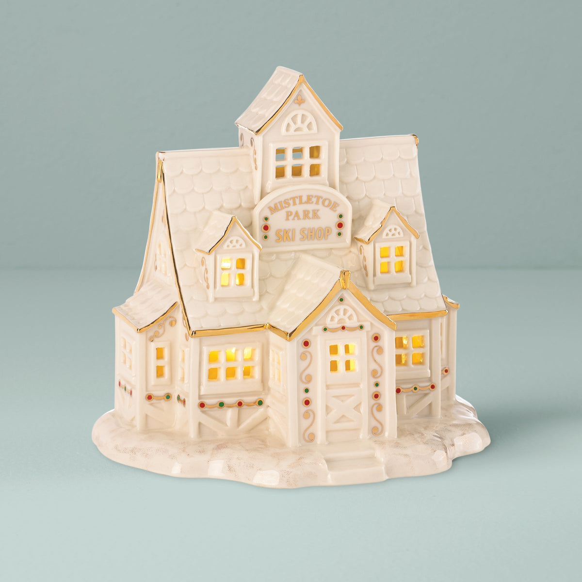 Mistletoe Park Lit Ski Shop Figurine