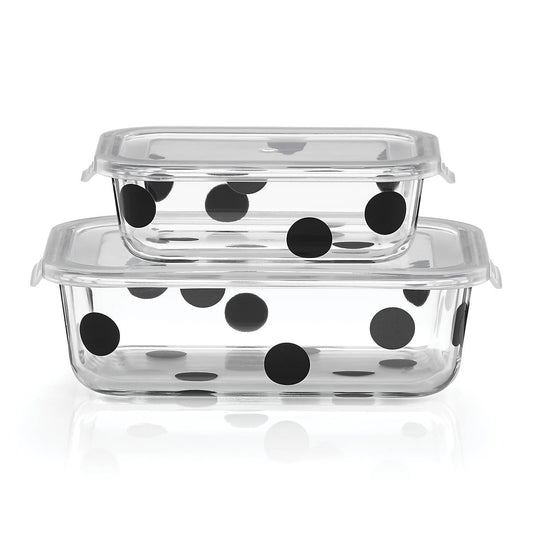 Deco Dot 2-Piece  Rectagular Storage Set