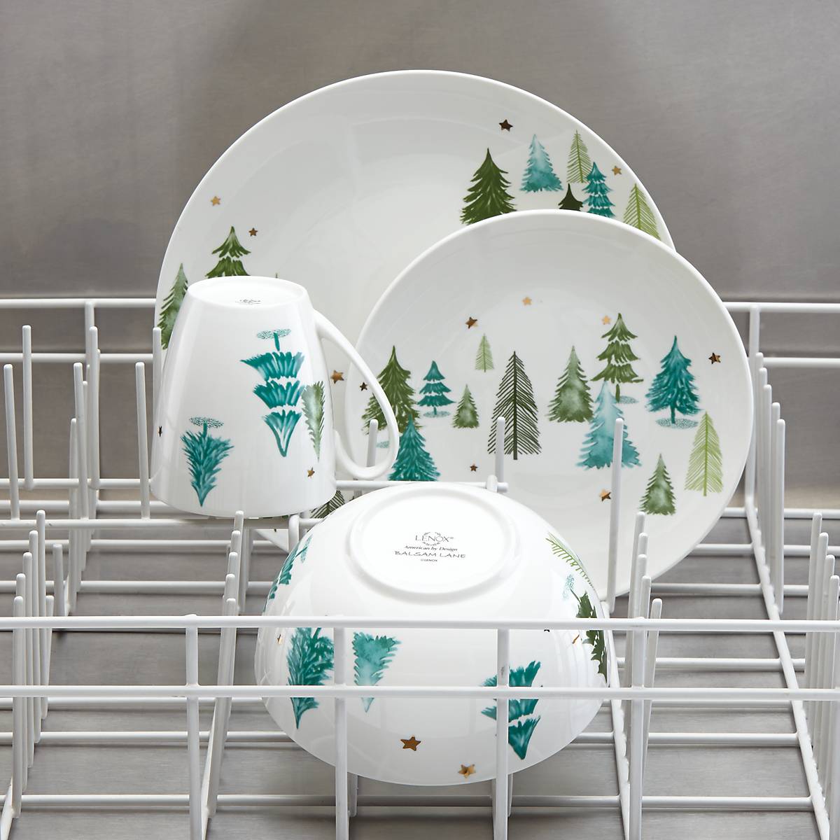 Balsam Lane Mugs, Set of 4