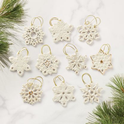 Snowflake 10-Piece Mini Ornament Set