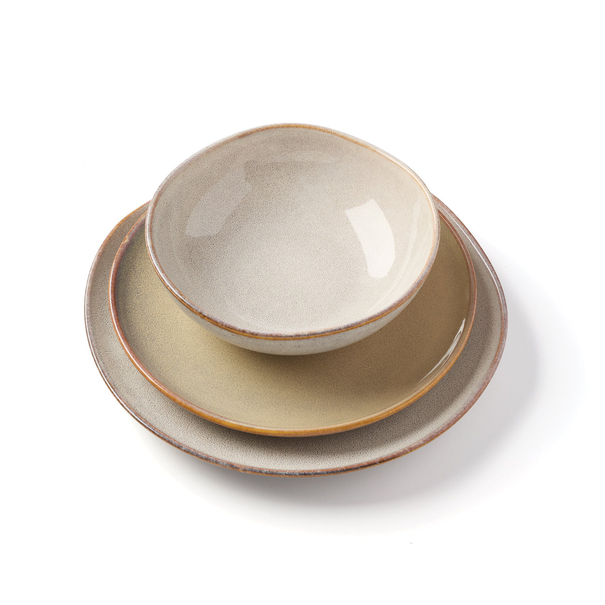 Organic Shades Oatmeal 18-Piece Dinnerware Set