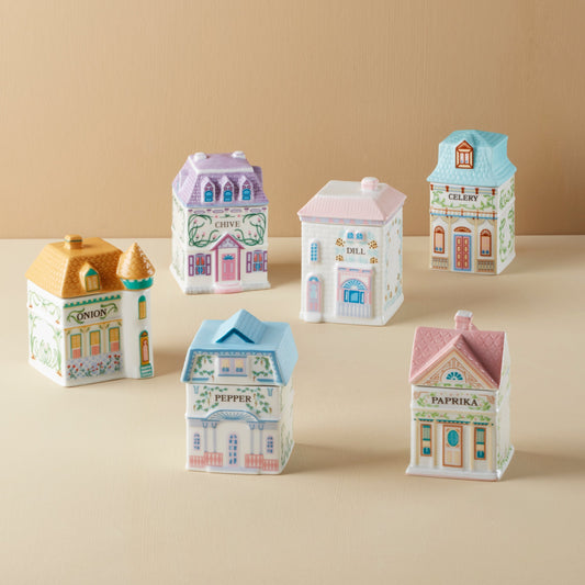Lenox Spice Village 6-Piece Savory Street Spice Jar Set