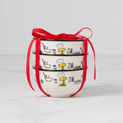 Chef Snoopy Mini Bowls, Set of 3