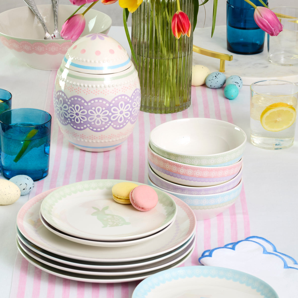 Bunny Hop Dinner Plates, Set of 4