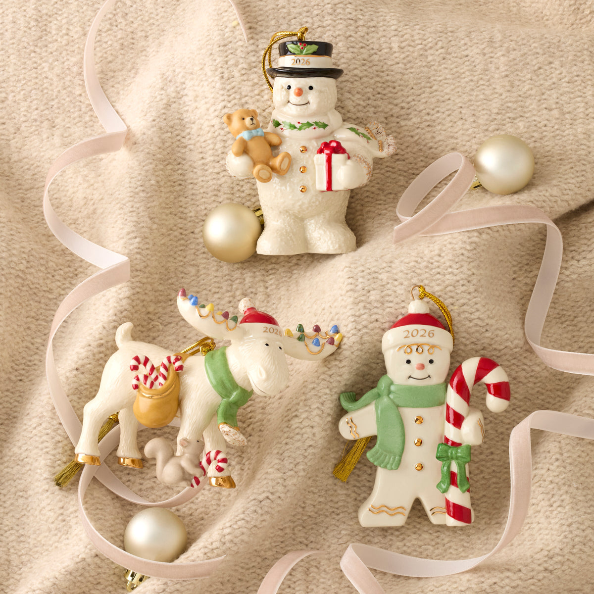 2026 Gingerbread with Candy Cane Ornament