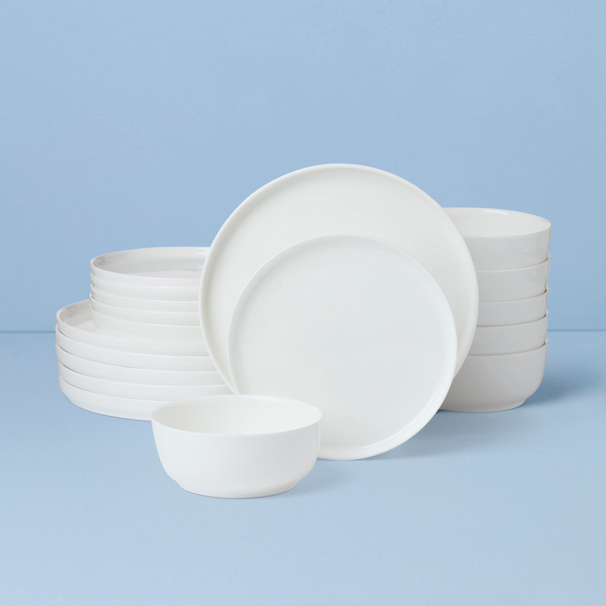 Modern White 18-Piece Dinnerware Set