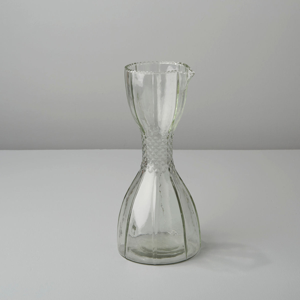 Ruffle Bell Glass Carafe