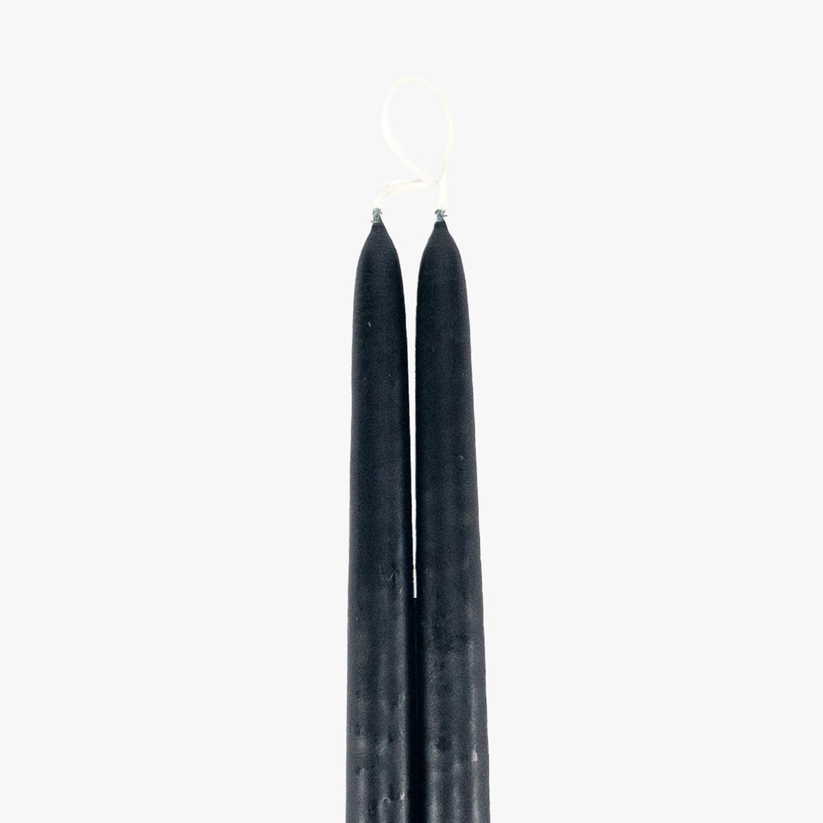 Dripless Black 12" Taper Candles, Set of 2